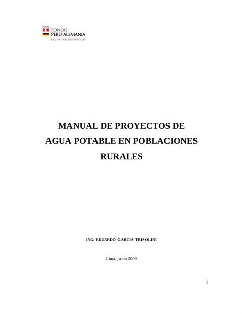 Pdf Manual De Proyectos De Agua Potable En · V DiseÑo De Lineas De