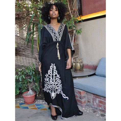 Bikini Cover Ups Retro Emboridered Self Belted Plus Size Women Clothes Maxi Dress Beach Wear