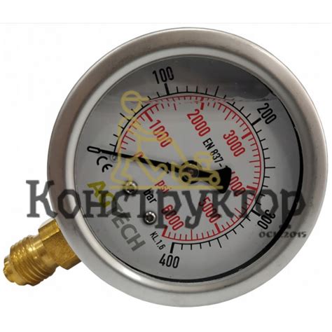 Манометр гидравлический 400 Bar (резьба - 1/4")