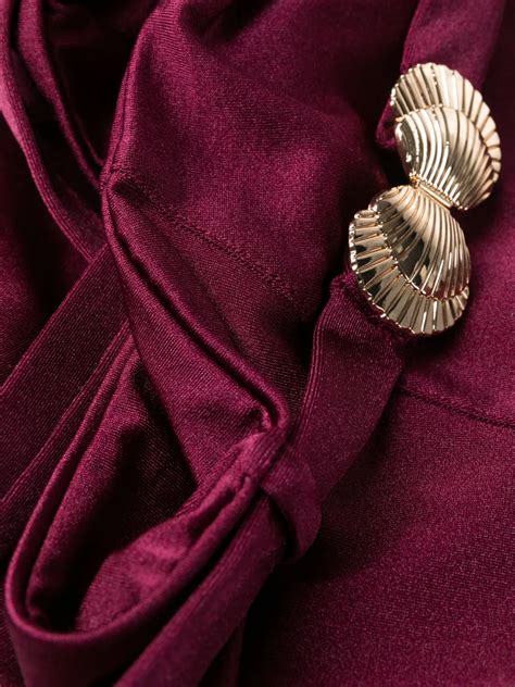 Noire Swimwear Seashell Motif Bandeau Bikini Set Purple FARFETCH