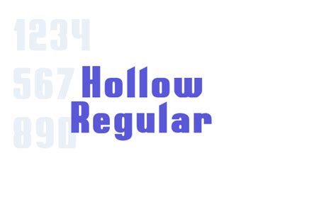 Hollow Regular Font Free Download