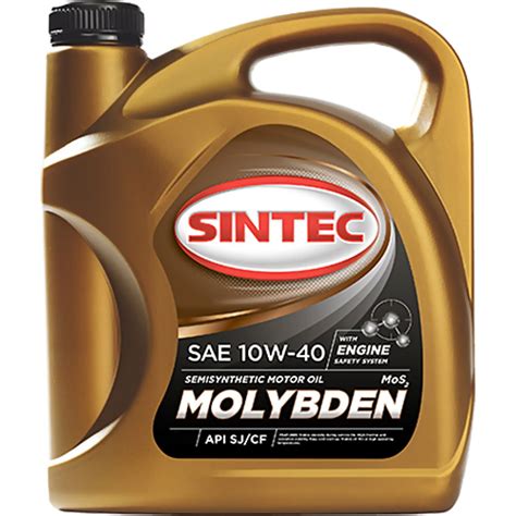 Моторное масло Sintec Молибден 10W-40 SJ/CF 4 л 801936 - выгодная цена ...
