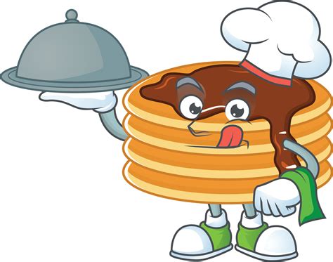 Chocolate cream pancake Cartoon character 20848262 Vector Art at Vecteezy