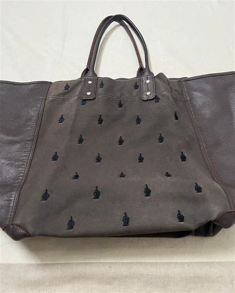 언더커버 heaven 미들핑거 토트백 undercover fuck 후루츠패밀리