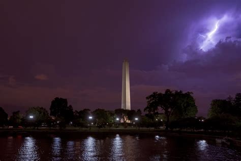 Lightning Strikes The Washington Monument