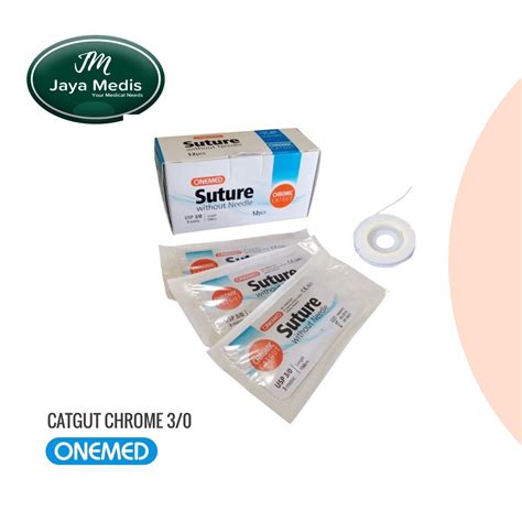 Benang Bedah Catgut Chromic Suture Without Needle 3 0 Onemed Lazada