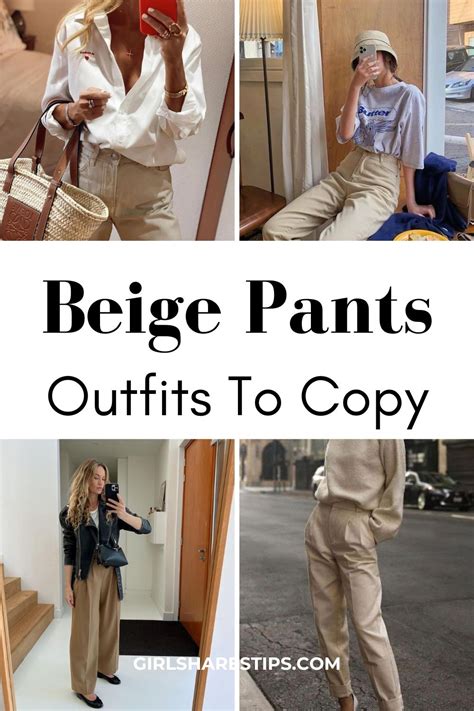 chic beige pants outfit ideas  women    wear