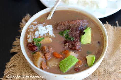 Sopa De Frijoles Con Carne Beans And Beef Soup My Colombian Recipes