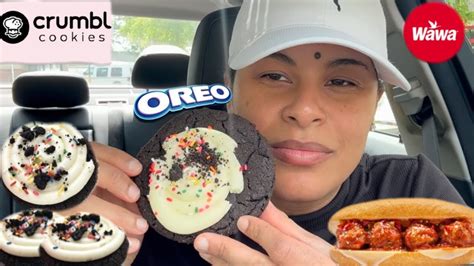 Free Food Wawa Meatball Sub Oreo Birthday Cake Crumble Cookie Youtube