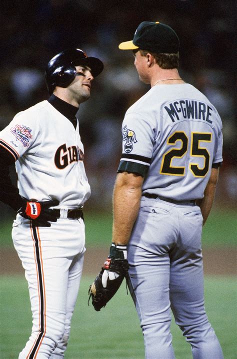 Vintage Giants photo of the day: Will Clark has words with an enormous