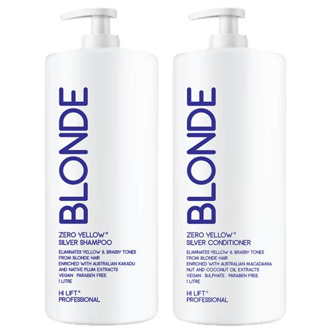 Hi Lift Blonde Zero Yellow Shampoo And Conditioner Duo 1 Litre Hair And Beauty World