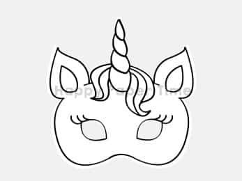 Unicorn Mask Printable For Coloring Easy Craft By Happy Paper Time