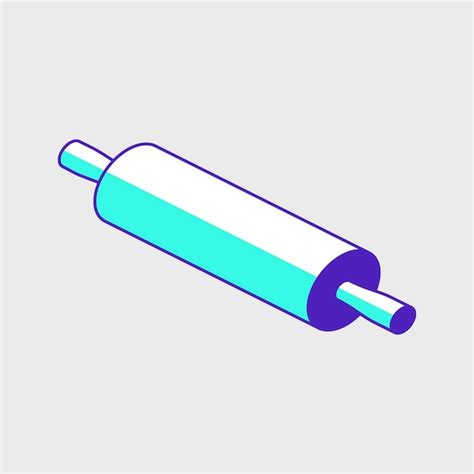 premium vector rolling pin isometric vector icon illustration
