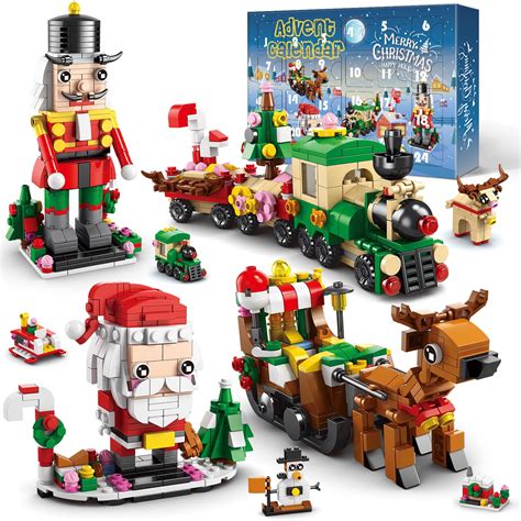 Advent Calendar 2023 Kids, 24 Days Christmas Building Blocks Playset ...