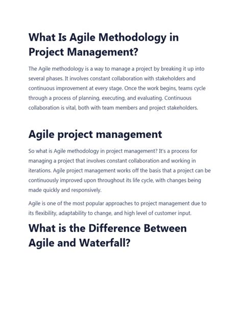 202000889-Agile Methodology | PDF