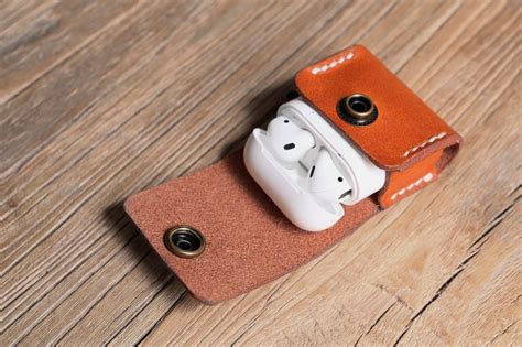 Full Grain Leather Airpods Case Air Pod Cases Customize Etsy