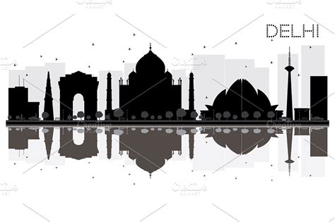 Delhi City skyline ~ Illustrations ~ Creative Market