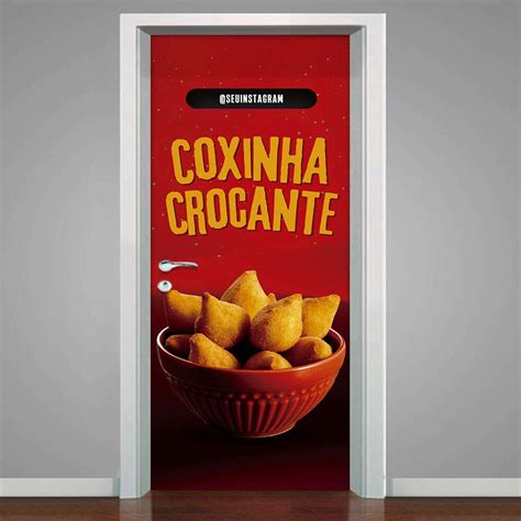 Adesivo Para Porta Coxinha Crocante Fran Adesivos De Parede