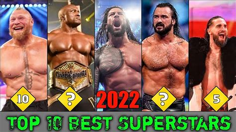 Top 10 Best WWE Superstars 2022 2023 Roman Reigns Brock Lesnar