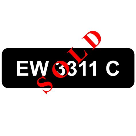 EW 3311 C – Number Plate SG