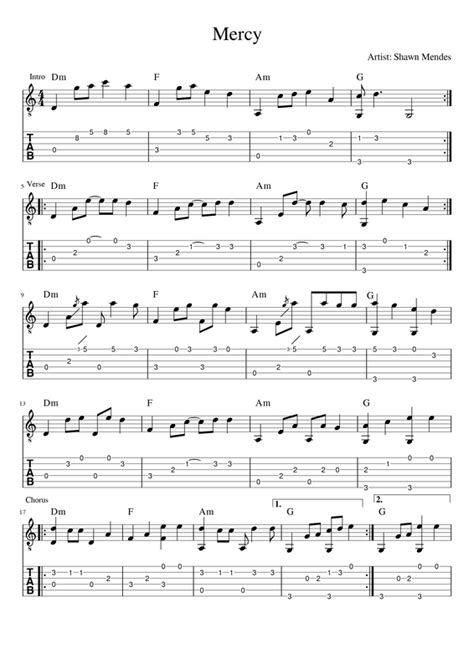 Mercy Mercy Me Guitar Chords