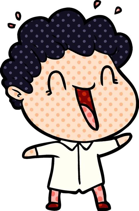 Hombre Feliz De Dibujos Animados Vector En Vecteezy