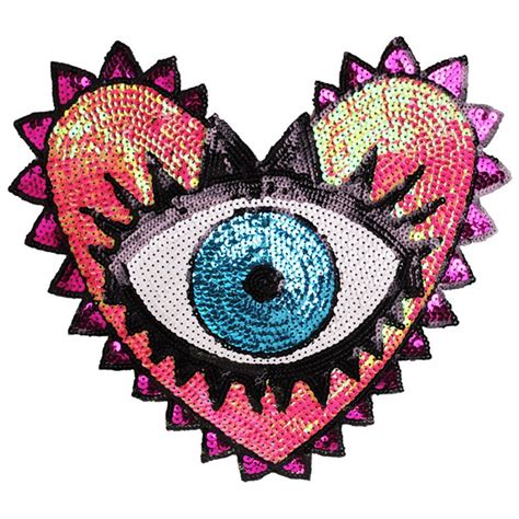 Sequin Heart Eye Patch Nish Gear