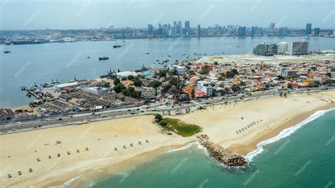 Premium Photo | A beach in lagos with the city in the background