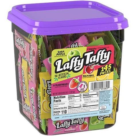 Laffy Taffy Assorted Flavors Candy Mini Bar 3 Oz Tub Of 145 Laffy