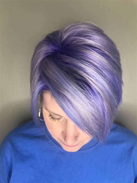 Purple Ombré Short Pixie Purple Blonde Hair Short Purple Hair Purple Hair Highlights Hair