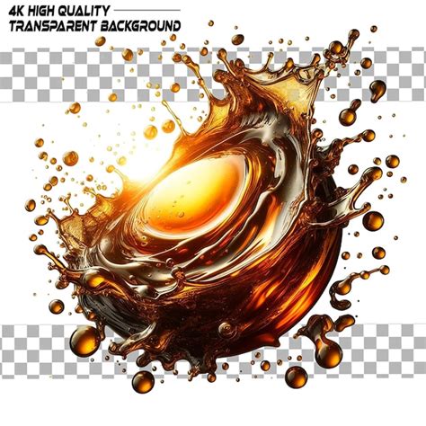 Premium Psd Oil Splash On Transparent Background