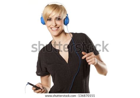 Happy Cute Short Haired Blonde Plays Stock Photo 136870151 Shutterstock
