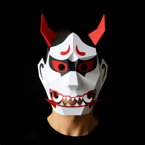 Oni Paper Mask Papercraft Masks By Ntanos Made By You