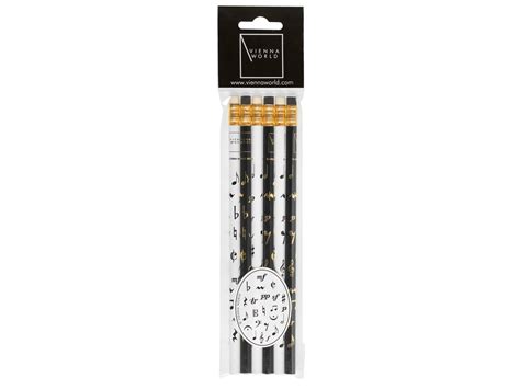 Vienna World Pencil Set Music Symbols B W Pcs Su