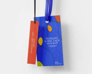 Free Hanging Two Label Tags Mockup Mockuptree