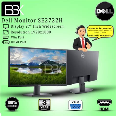 Jual Monitor Dell Se2722h 27 Inch Full Hd 3 Year Jakarta Pusat