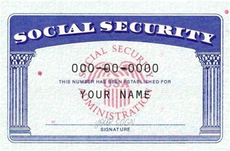 Editable Social Security Card Template | Best Sample Template Design