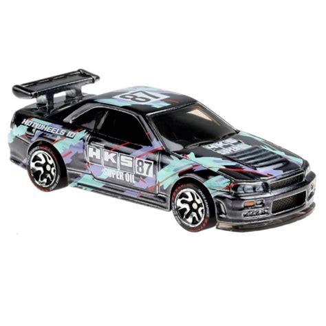 Masinuta Metalica Hot Wheels Nissan Skyline Gt R Bnr Hks Id Negru Emag Ro