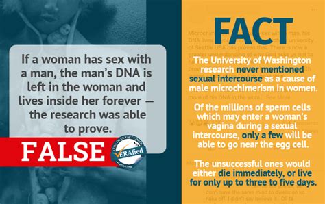 A Man S Dna Will Not Live Forever In A Woman S Body After Sex