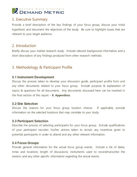 Focus Group Discussion Report Template 8 PROFESSIONAL TEMPLATES In