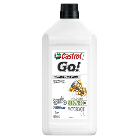 Castrol GO! 10W-40 Conventional Motorcycle Oil, 1 Quart - Walmart.com