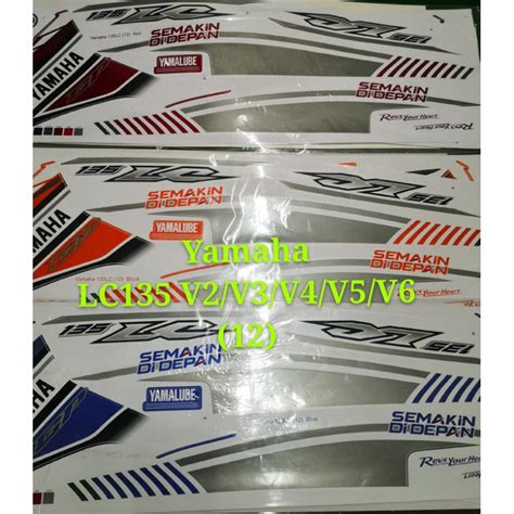 Body Sticker Set Yamaha Lc135 V2v3v4v5 V6 12 Shopee Malaysia