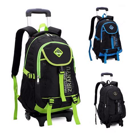 New children school bags wheeled trolley bags backpack kids school bag ...