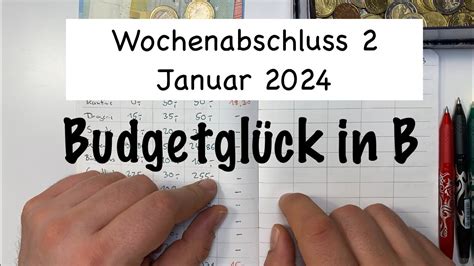 Wochenabschluss 2 Januar 2024 Hohe Ausgaben Umschlagmethode