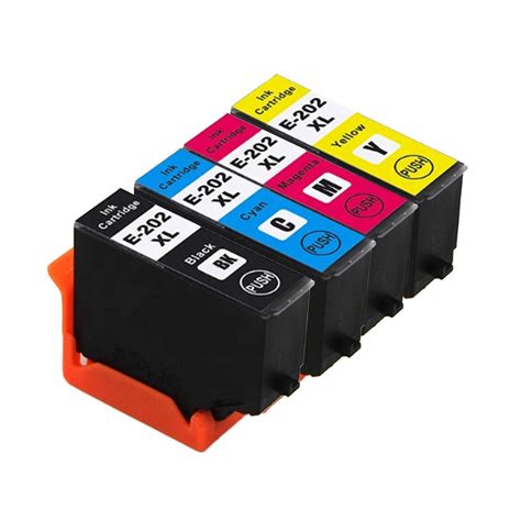 Epson 202 T202XL Remanufactured Ink Cartridge Combo High Yield BK C M Y