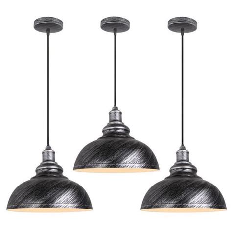 Tempas Lot de 3 Suspension Luminaire Industriel Réglable Lustre