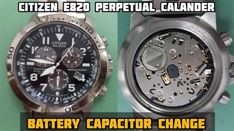 How To Change Eco Drive Battery Capacitor CITIZEN E820 Perpetual