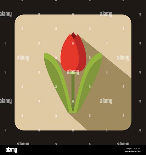 Tulip Icon Flat Style Stock Vector Image Art Alamy