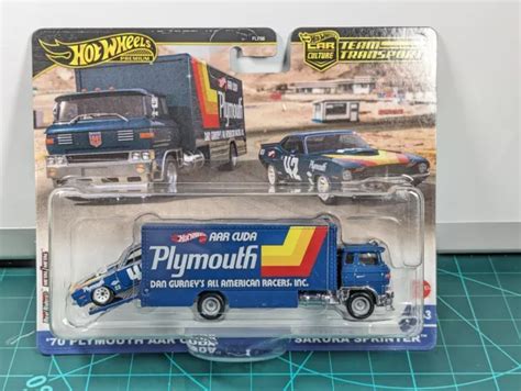 Hot Wheels Team Transport Plymouth Aar Cuda Sakura Sprinter Premium Picclick Uk