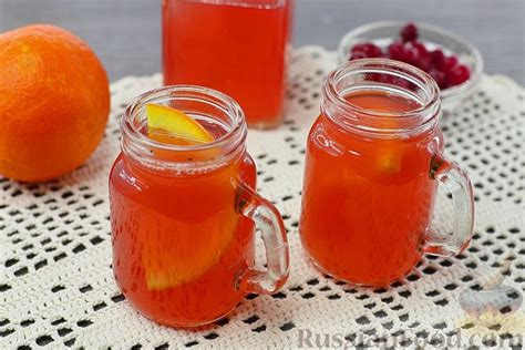 Рецепт: Клюквенно-апельсиновый чай на RussianFood.com